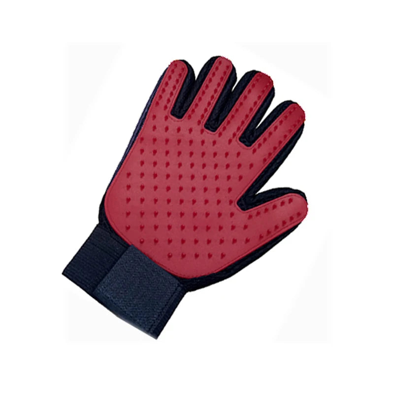Red grooming glove