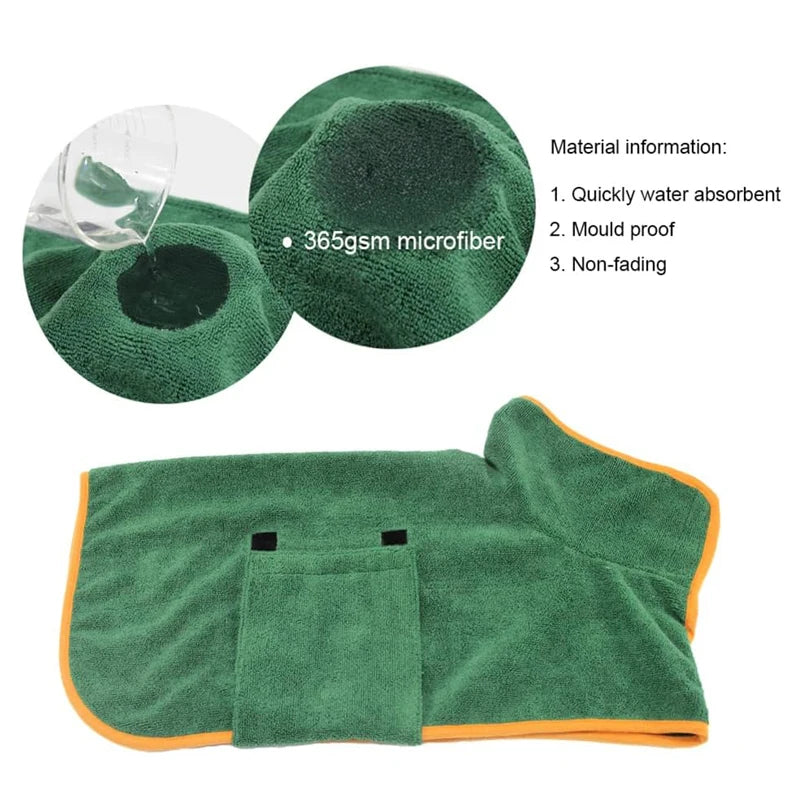 Microfibre robe detail